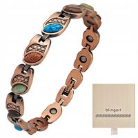 Bransoletka damska miedziana zdrowotna kamienie naturalne dla niej