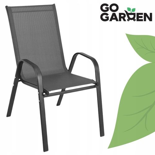 KRZESŁO OGRODOWE METALOWE TARASOWE BALKONOWE FOTEL TARAS BALKON SZARE 4 SZT na Arena.pl