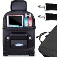 ORGANIZER NA FOTEL SAMOCHODOWY PRZEDNI DO AUTA SAMOCHODU OSŁONA CZARNY