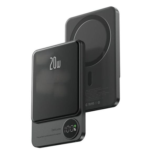 PowerBank Q9 10000 mAh 20W (MagSafe) - szary zdjęcie 1