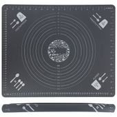 Stolnica silikonowa mata duża podkładka do ciasta kuchenna podziałka miara