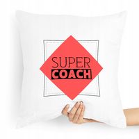 Prezent Poduszka Dla Trenera Super Coach Z Nadrukiem Ze Zdjęciem