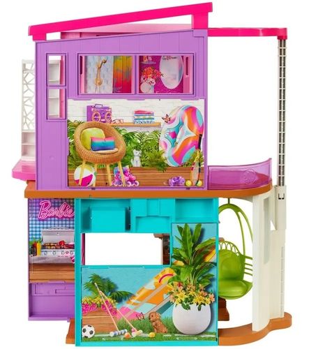 Barbie Wakacyjny domek dla lalek Zestaw do zabawy HCD50 na Arena.pl