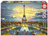 ŁADNE Puzzle Dla CAŁEJ Rodziny Obraz WIEŻA EIFFLEA Rozwijają WYOBRAŹNIĘ