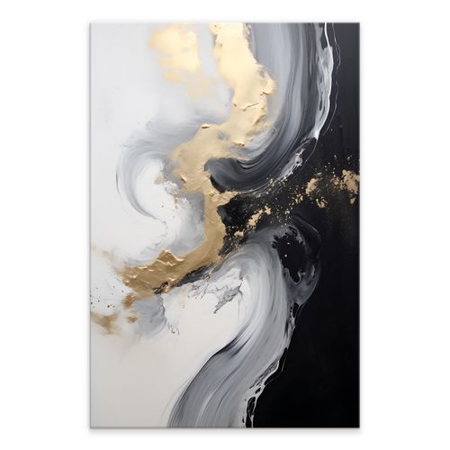 Obraz Ścienny Czarno-Biały MARMUR Nowoczesna Abstrakcja 30cm x 20cm na Arena.pl