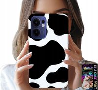 ETUI DO OPPO FIND X5 LITE - CZARNO - BIAŁE ŁATY KROWA, MODNE WZORY