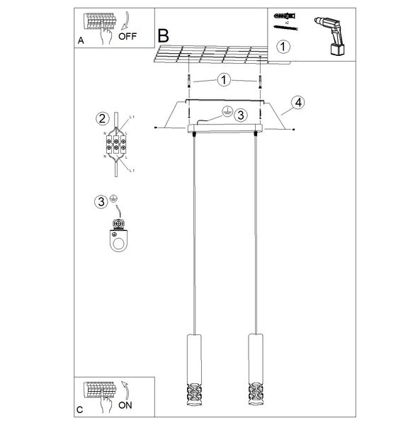 Lampa wisząca LIRO 2 biały zdjęcie 11