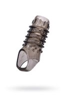 toyfa xlover, penis sleeve, for enlargement, tpe, transparent black