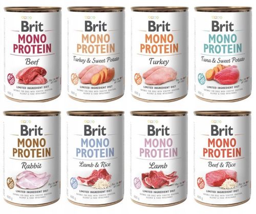 BRIT MONO PROTEIN RABBIT MOKRA KARMA MONOBIAŁKOWA DLA PSA KRÓLIK 6x400g na Arena.pl