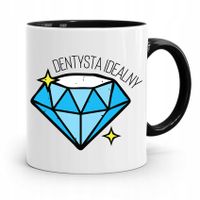 Kubek Czarny Prezent Dentysty Dentysta Idealny Z Nadrukiem Ze Zdjęciem