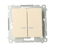Simon54 Łącznik świecznikowy z podświetleniem LED DW5BL.01/41 beżowy