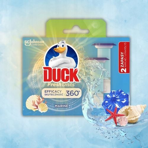 duck fresh discs marine - żelowy krążek do toalety 72ml (2 x 36ml) na Arena.pl