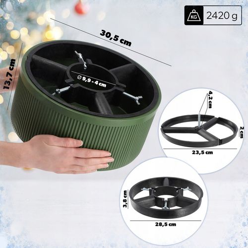 STOJAK POD CHOINKĘ CHOINKI POJEMNIK CHOINKOWY 5 L NA DRZEWKO 1,5 m ZIELONY na Arena.pl