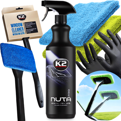 Zestaw Do Mycia Szyb K2 Nuta Pro Glass Cleaner 1L Ścierka Mikrofibra Myjka na Arena.pl