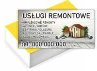 Wizytówki firmowe reklamowe 200 szt duży wybór USŁUGI REMONTOWE