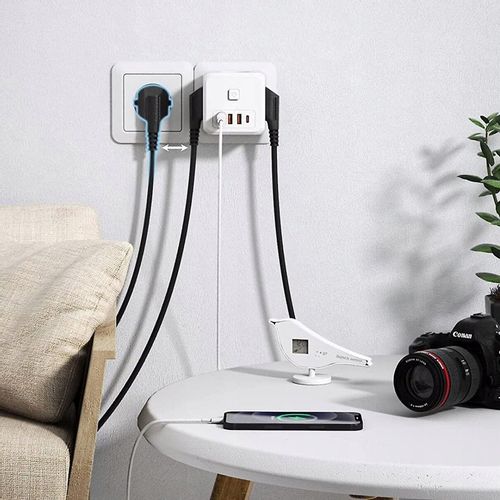 ROZGAŁĘŹNIK SIECIOWY KOSTKA 3 GNIAZDA USB USB C na Arena.pl