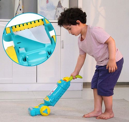 DUŻY ODKURZACZ RĘCZNY PIONOWY dla dzieci INTERAKTYWNY EDUKACYJNY LED MUZYKA na Arena.pl