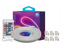 Taśma LED Vention Silicone Neon z pilotem IR i zasilaczem DC 12V 5m