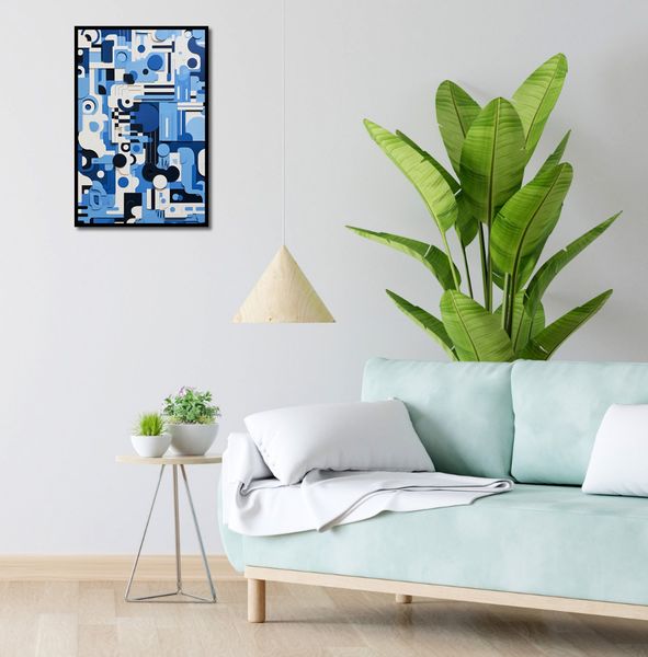 Plakat 40x60cm Niebieski Labirynt zdjęcie 4