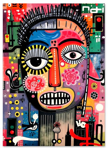 Plakat portret abstrakcja 50x70 cm zdjęcie 1