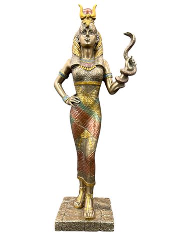 EGIPSKA BOGINI - HATHOR TRZYMAJĄCA WĘŻA VERONESE  (WU76710A4) na Arena.pl