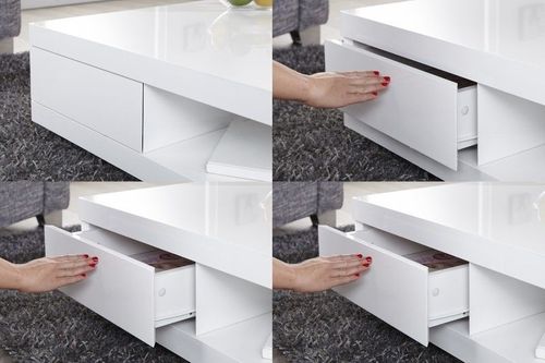 Stolik CUBE biały z szufladami na Arena.pl