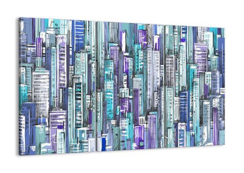 Obraz Na Płótnie - Drapacze Chmur - 105X70 Cm - Ce105X70-3857 na Arena.pl