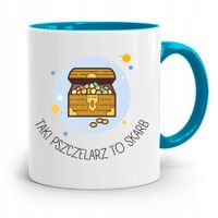 Kubek Błękitny Dla Pszczelarza To Skarb Prezent Z Nadrukiem Ze Zdjęciem