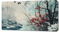 Obraz 90x50cm Zimowy Brzask Ptaków