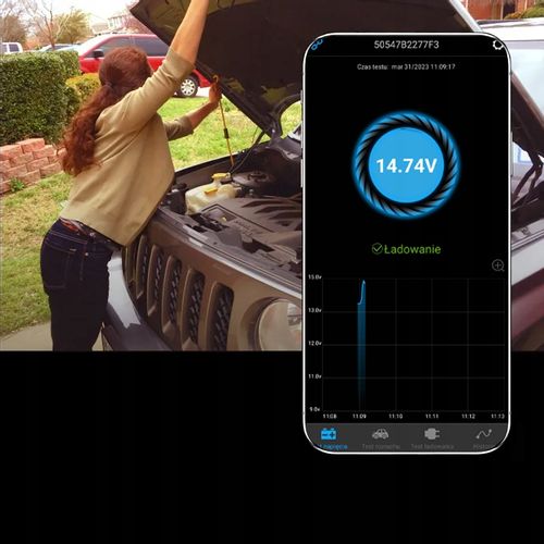 TESTER AKUMULATORÓW 12V APLIKACJA POLSKIE MENU na Arena.pl