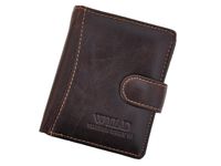 Kompaktowy rozbudowany stylowy Skórzany męski zapinany portfel Wild