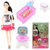 LALKA BOBAS I MAMA TYPU BARBIE ZESTAW AKCESORIA