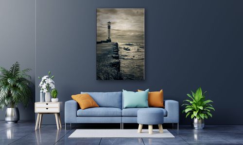 OBRAZ NA PŁÓTNIE 054 Latarnia morska 20x30cm na Arena.pl