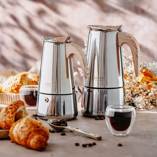 Kawiarka Zaparzacz do kawy 450ml Działa na indukcji, Gaz, Stalowa Camry na Arena.pl