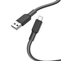 Kabel USB A do Micro USB Hoco 2,4A 1 m X69 czarno biały