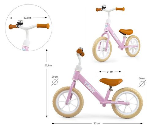 Milly Mally Rowerek Biegowy Timmy Pink na Arena.pl