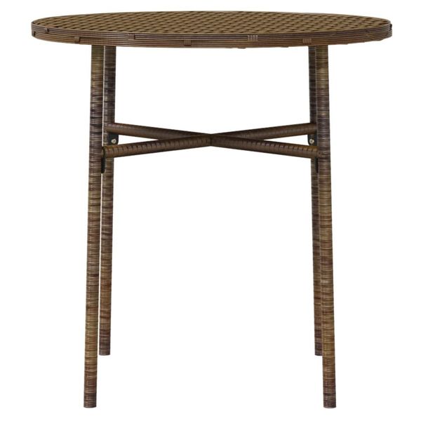 Emaga 3-częściowy zestaw mebli ogrodowych, rattan PE, brązowy zdjęcie 6