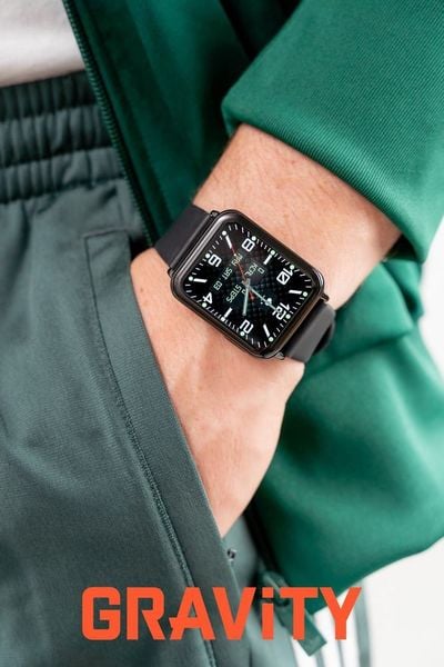 smartwatch gravity czarny 2 paski gt17-7 zdjęcie 2