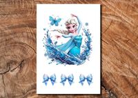 Wydruk cukrowy na tort A4 Frozen Kraina Lodu DIY