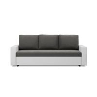 Nowoczesna kanapa, CAPERO, ekoskóra, 220x92x92, biały, szary | TYLETEGOTU