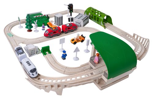 Kolejka Miasto Z Funkcją Świateł I Dźwięku 80El. na Arena.pl