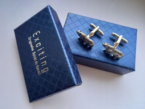 Spinki do mankietów EXC Niedźwiedź Miś Niedźwiadek Misiek srebrny w na Arena.pl