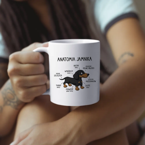 Anatomia jamnika - kubek na prezent dla mamy na Arena.pl