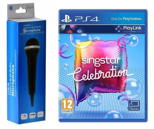 Mikrofon USB + gra Singstar Celebration PL PS4 na Arena.pl