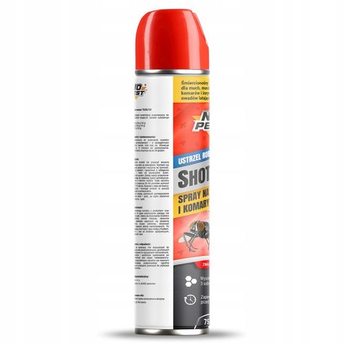 SHOTGUN PREPARAT SPRAY ŚRODEK NA MUCHY MUSZKI KOMARY MUCHOZOL NO PEST 750ML na Arena.pl