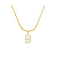 Naszyjnik Stal Chirurgiczna Platerowana Złotem Literka B Nst2086B