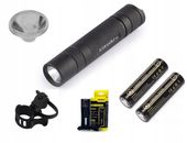 LATARKA CONVOY S2+ T6-4C 2 OGNIWA SOCZEWKA UCHWYT ŁADOWARKA Lii-100