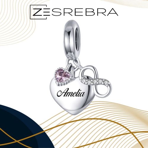 CHARMS SERCE srebro 925 NIESKOŃCZONOŚĆ GRAWER charms nieskończoność pr S925 na Arena.pl
