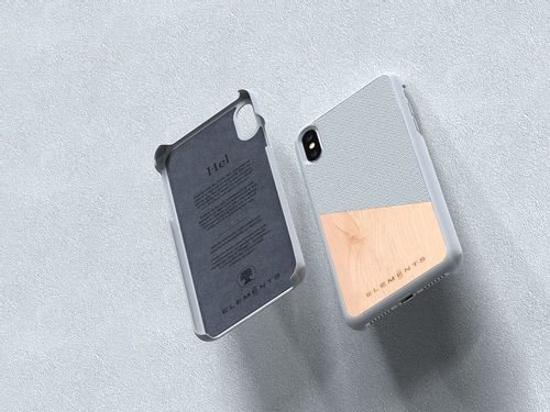 Nordic Elements Original Hel - Drewniane etui iPhone Xs Max (Light Grey) na Arena.pl