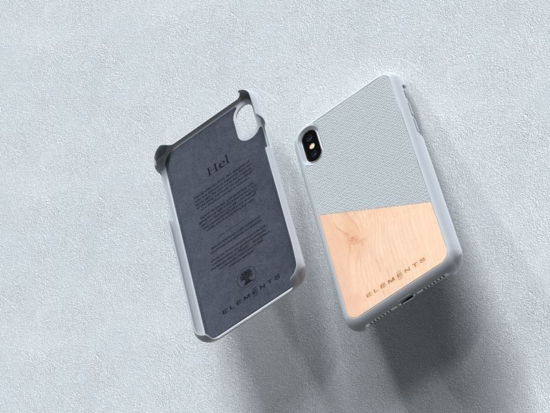 Nordic Elements Original Hel - Drewniane etui iPhone Xs Max (Light Grey) zdjęcie 12